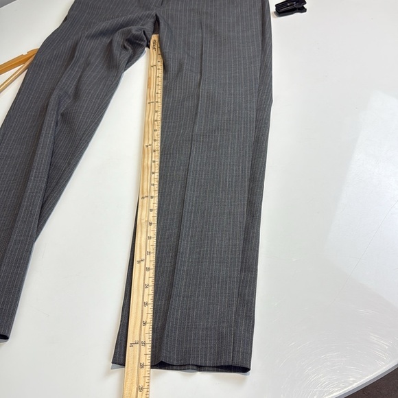 Theory Pinstriped Wool Suit Pants Grey Size 6 - Picture 6 of 7